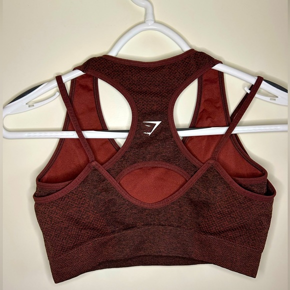 Gymshark Vital Rise Seamless Red Marl Medium Support Sports Bra size M - Picture 2 of 3